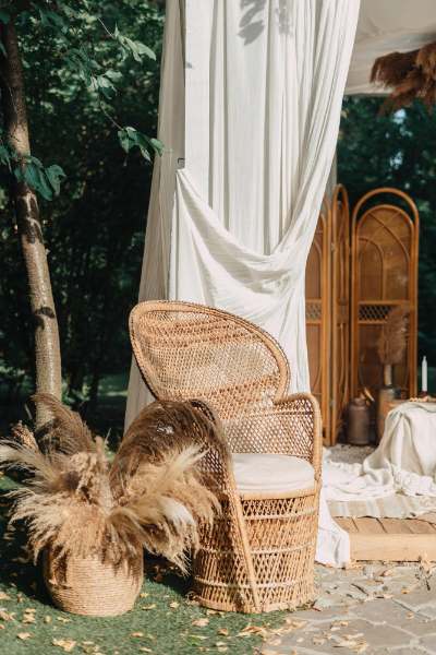 Décoration en rotin pour vos événements