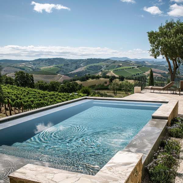 scenic-pool-overlooking-rolling-hills-vineyards structure en rotin pour piscine location décoration